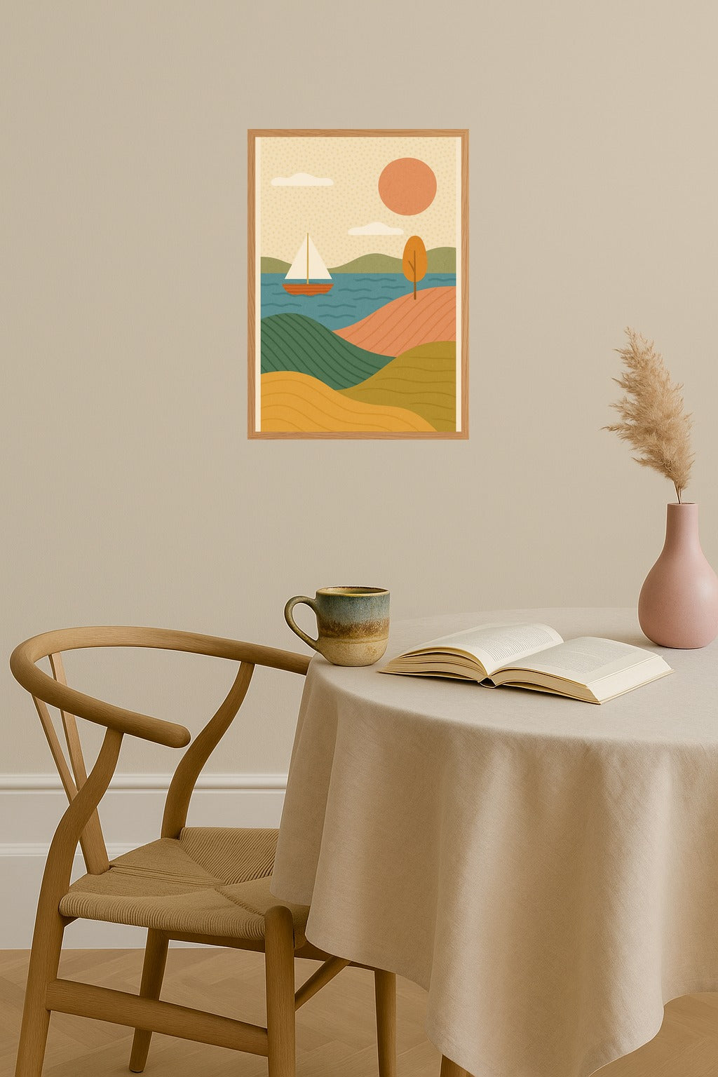 Poster mockup - Single poster in Nordic interior