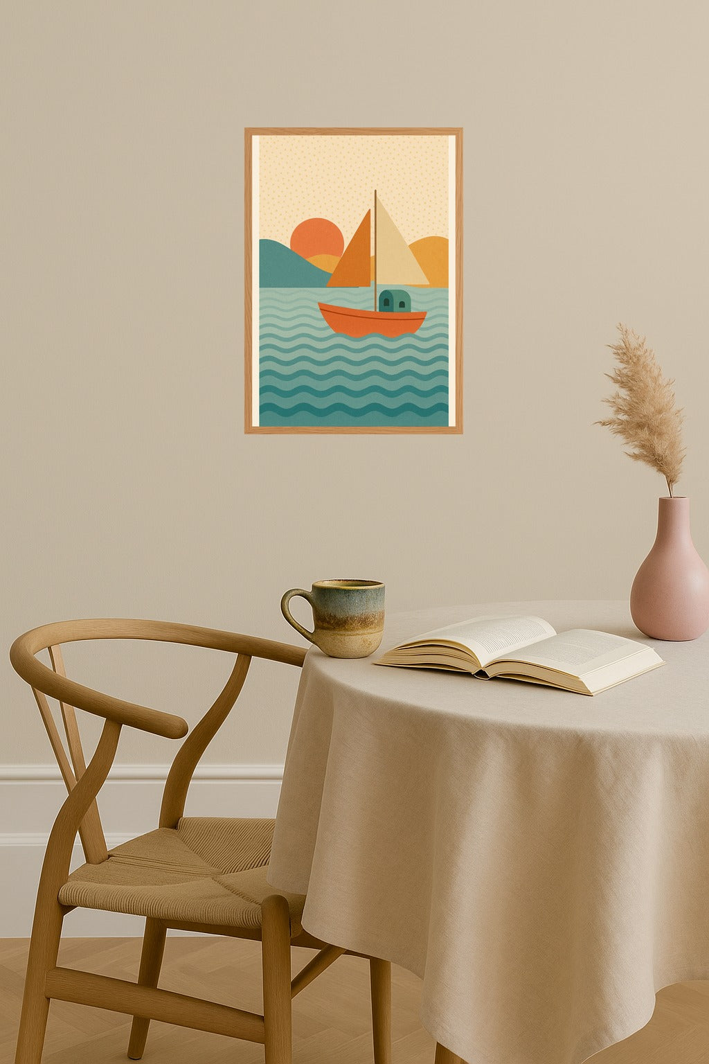Poster mockup - Single poster in Nordic interior