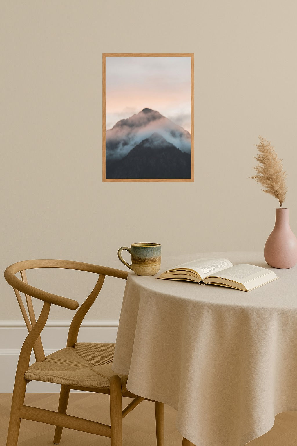 Poster mockup - Single poster in Nordic interior