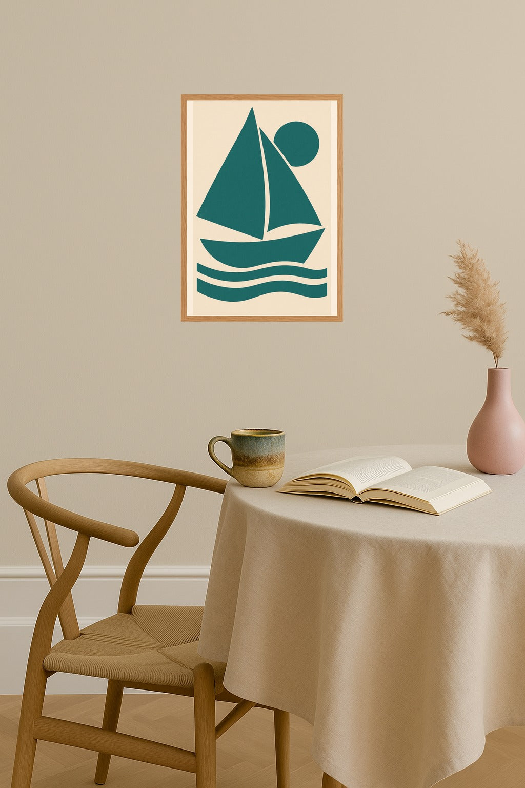 Poster mockup - Single poster in Nordic interior