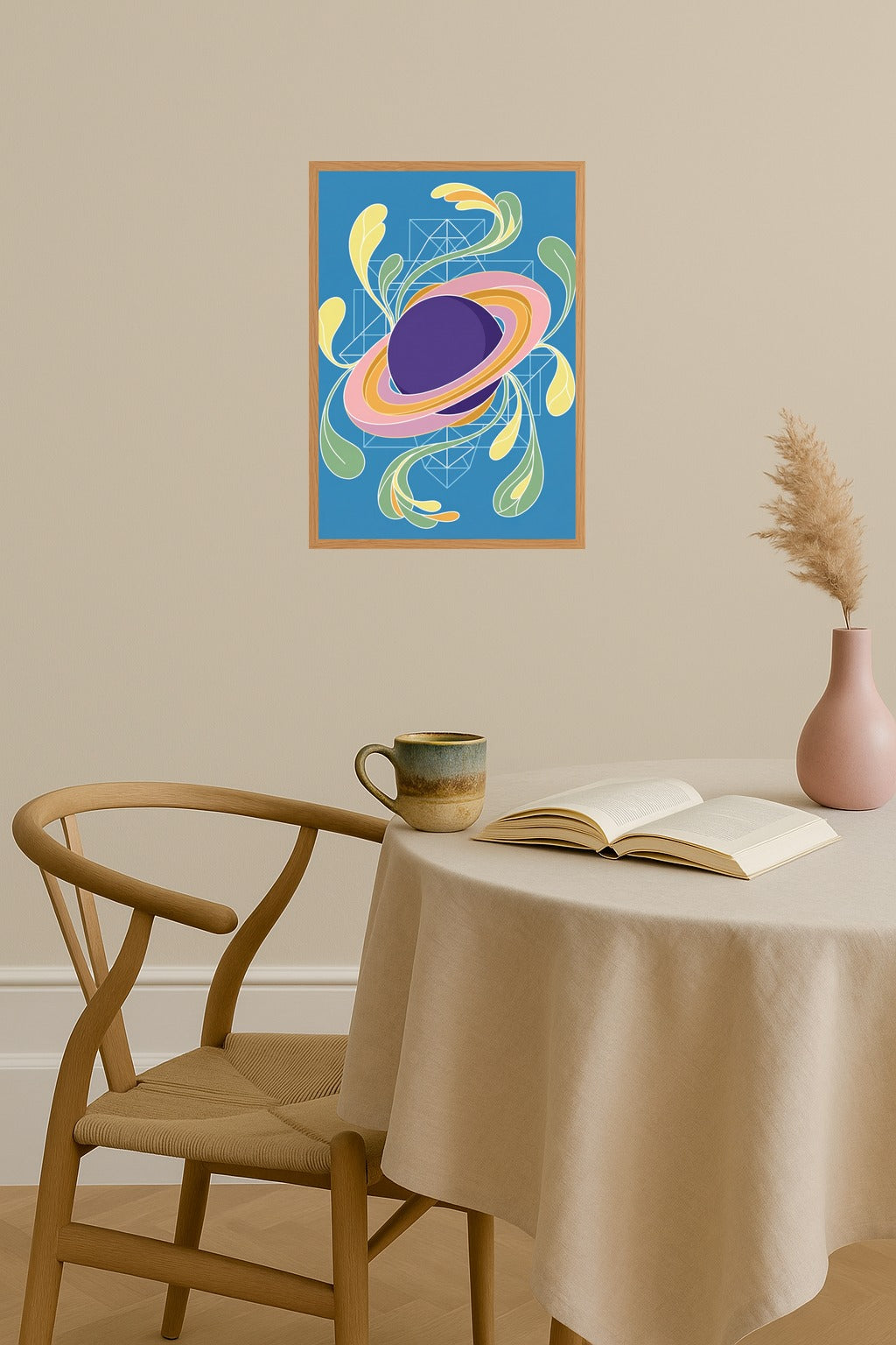 Poster mockup - Single poster in Nordic interior