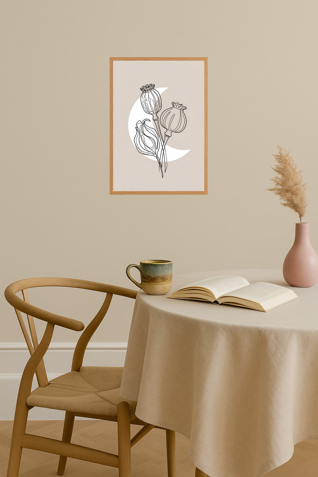 Poster mockup - Single poster in Nordic interior