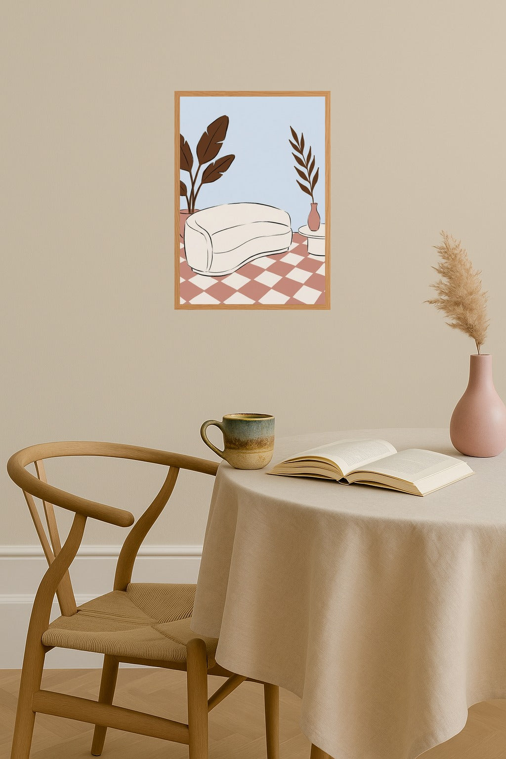 Poster mockup - Single poster in Nordic interior