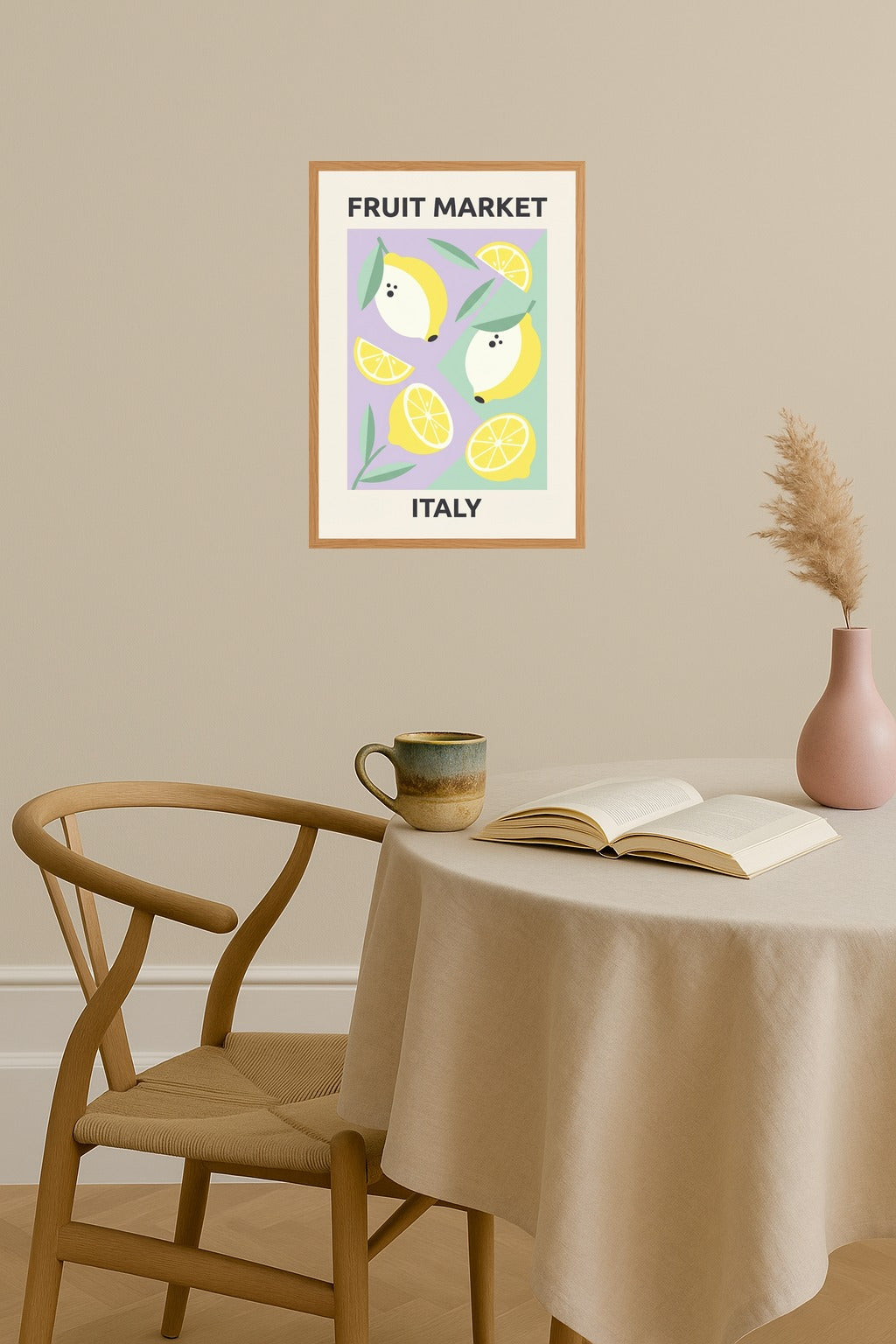 Poster mockup - Single poster in Nordic interior