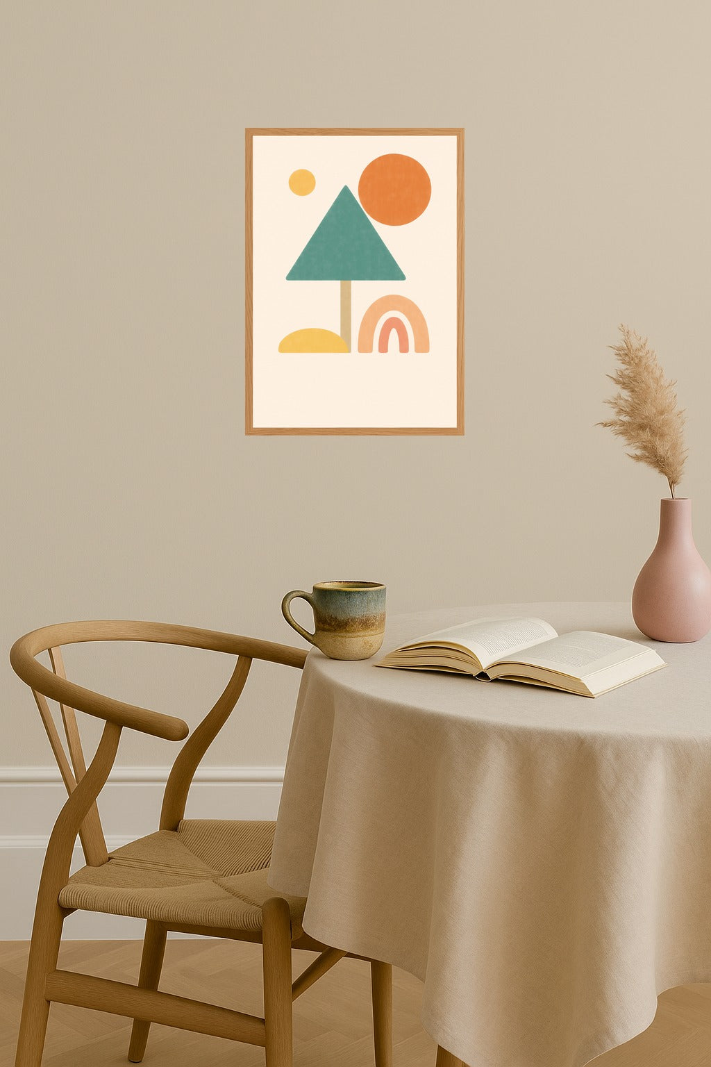 Poster mockup - Single poster in Nordic interior