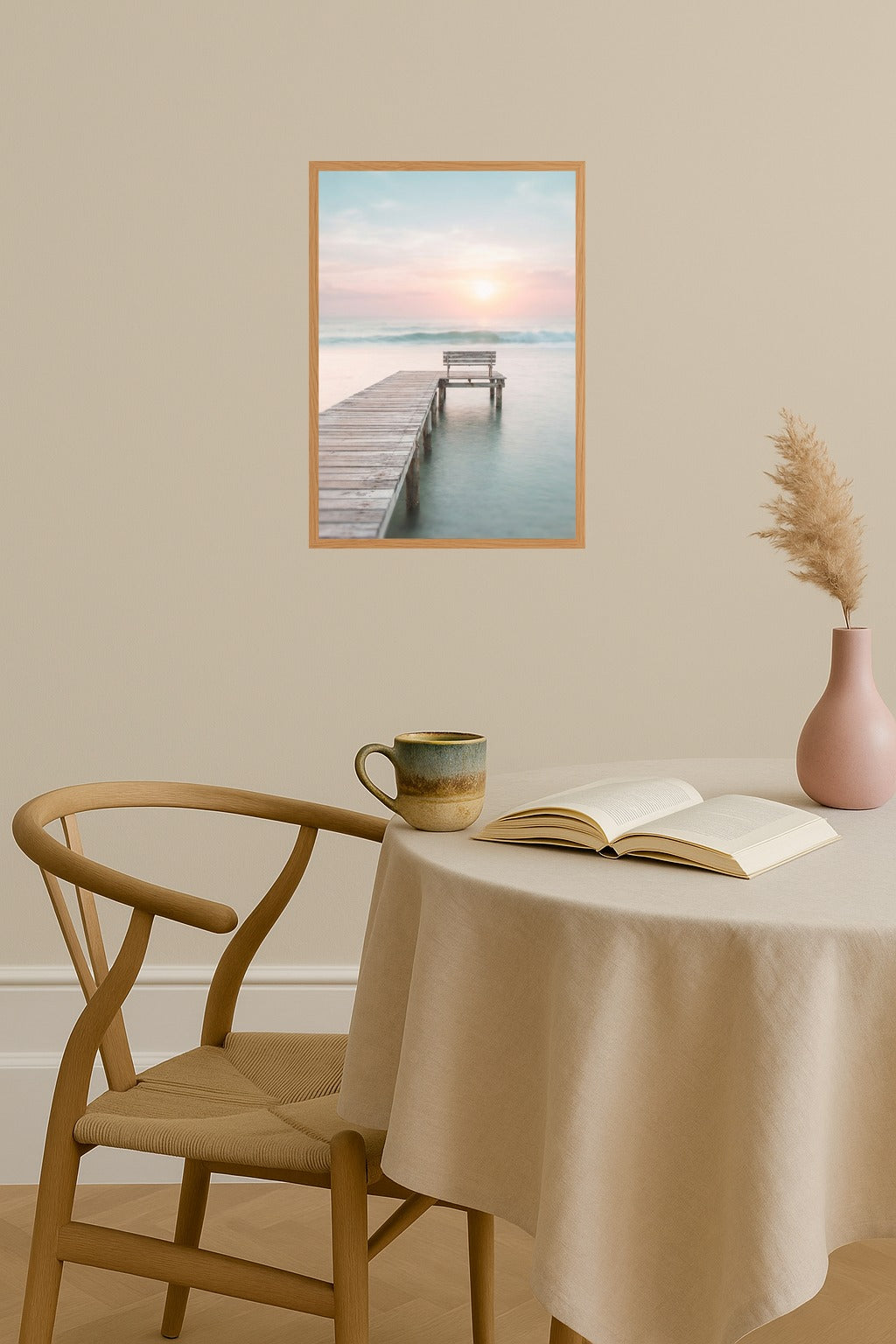 Poster mockup - Single poster in Nordic interior