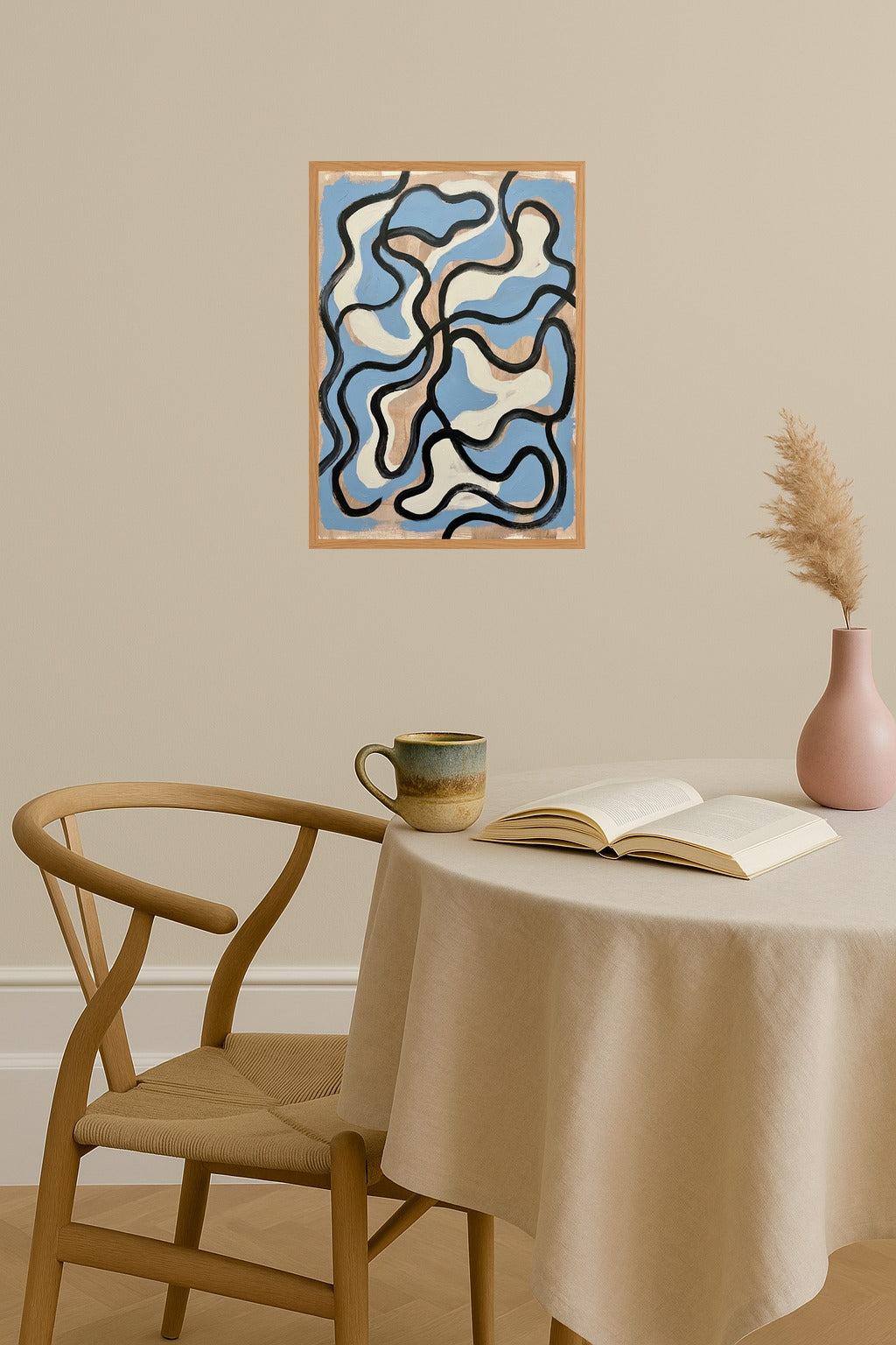 Poster mockup - Single poster in Nordic interior