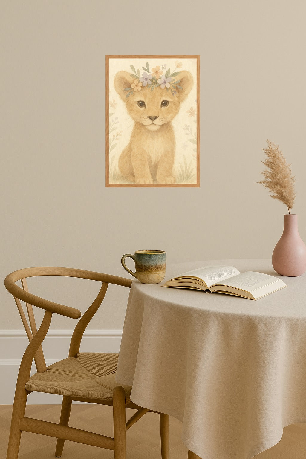 Poster mockup - Single poster in Nordic interior