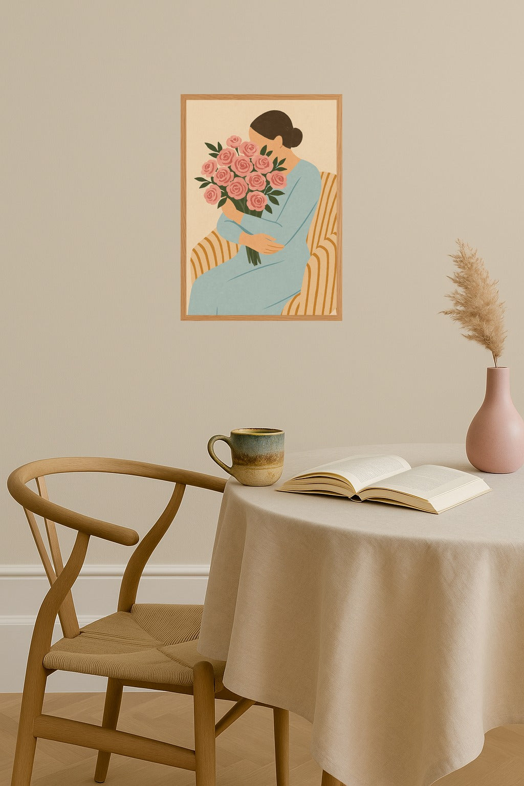 Poster mockup - Single poster in Nordic interior