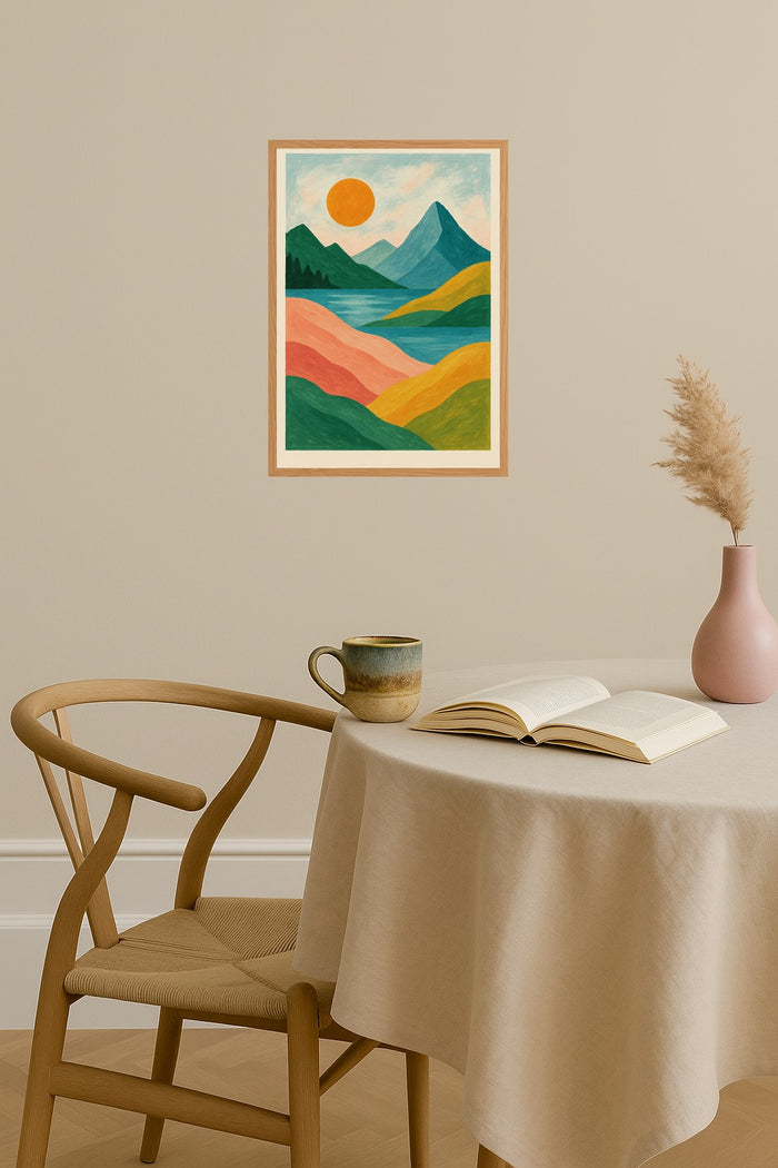 Poster mockup - Single poster in Nordic interior
