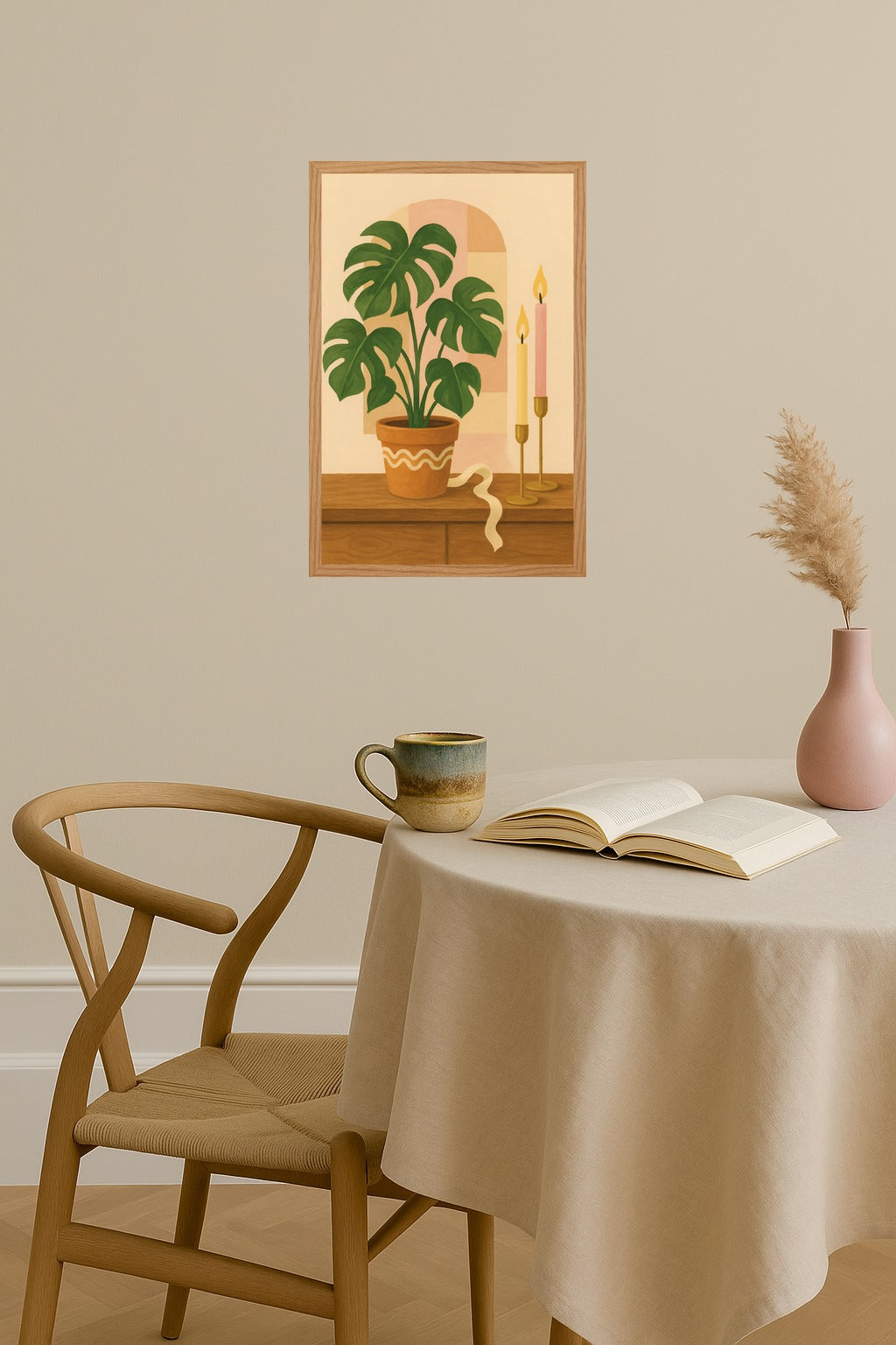 Poster mockup - Single poster in Nordic interior