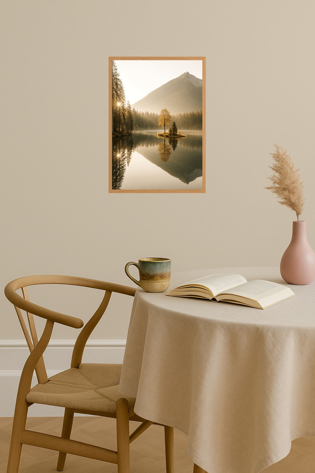 Poster mockup - Single poster in Nordic interior