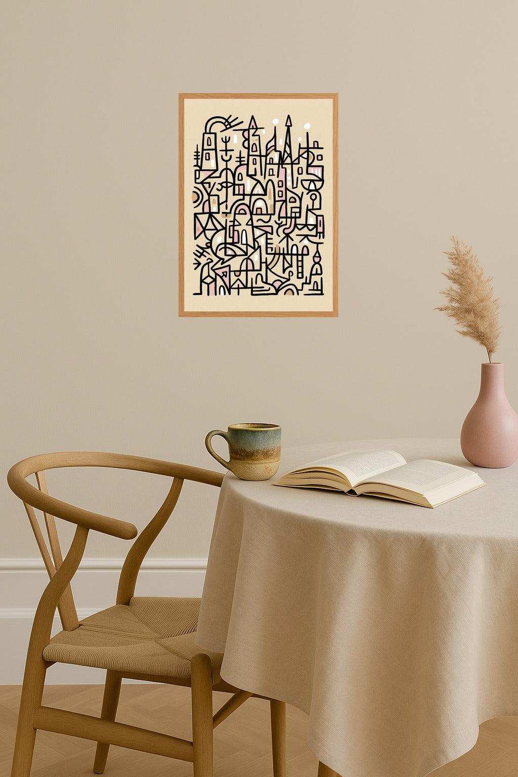 Poster mockup - Single poster in Nordic interior
