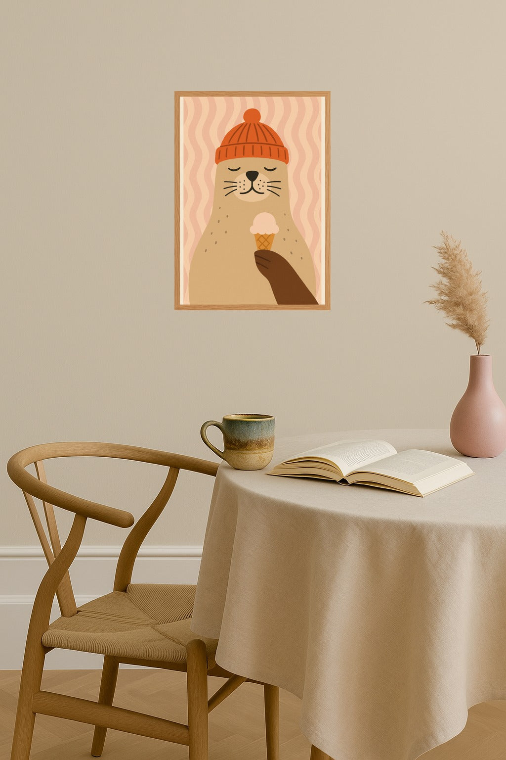 Poster mockup - Single poster in Nordic interior