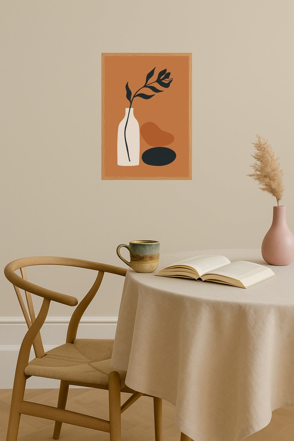 Poster mockup - Single poster in Nordic interior