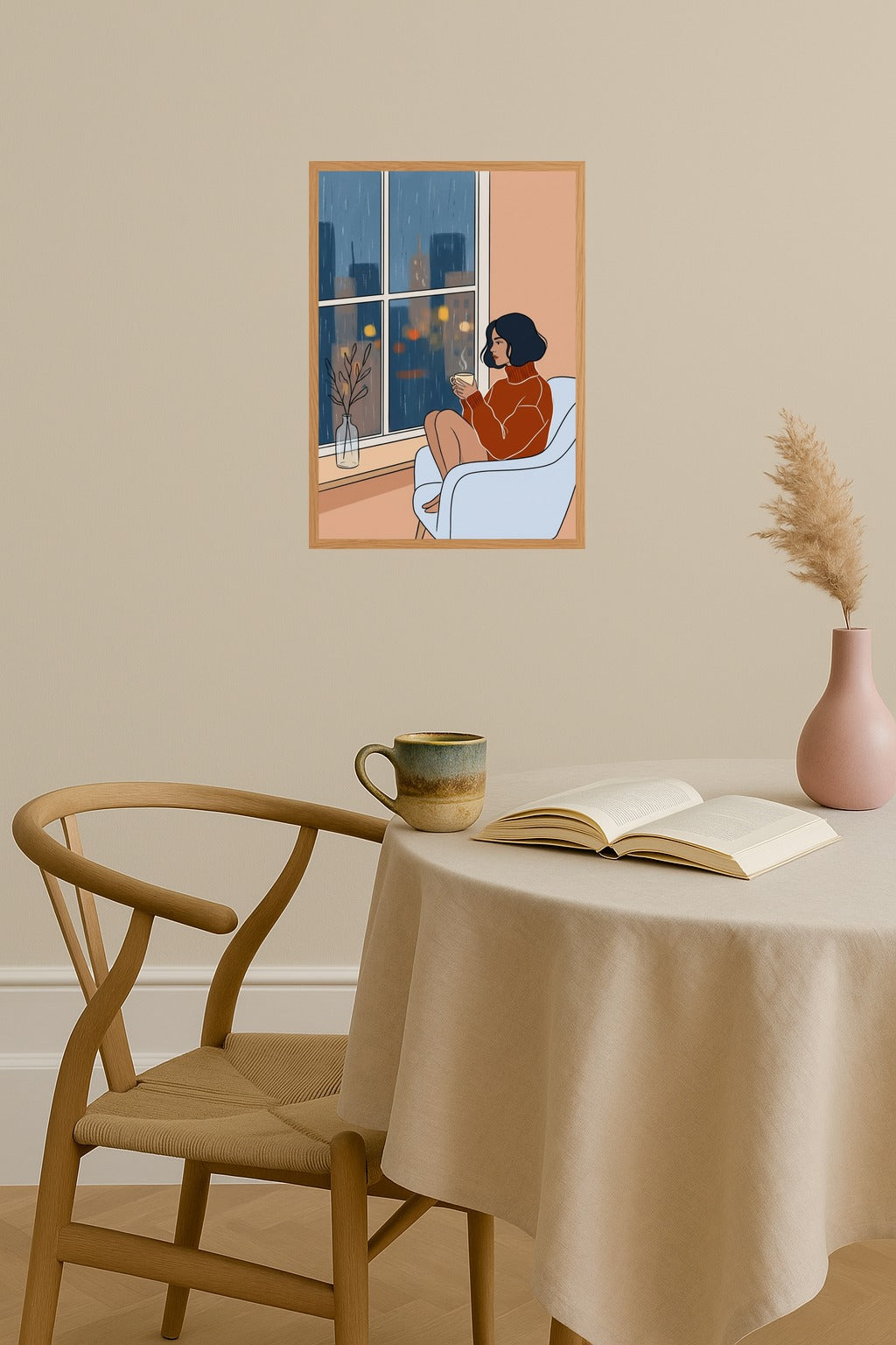 Poster mockup - Single poster in Nordic interior