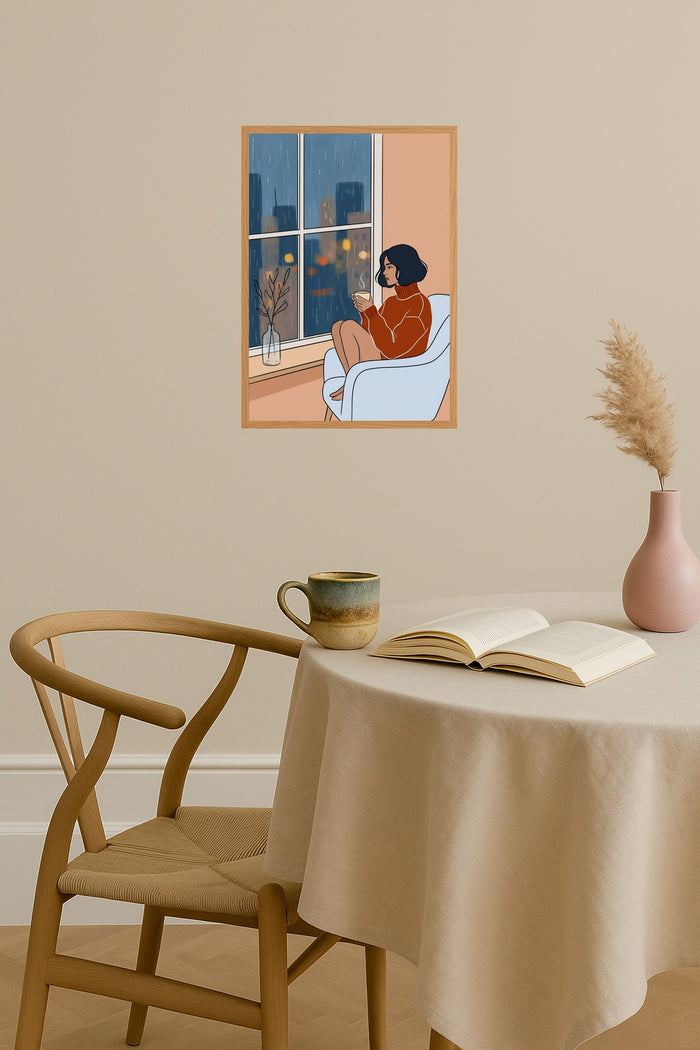 Poster mockup - Single poster in Nordic interior