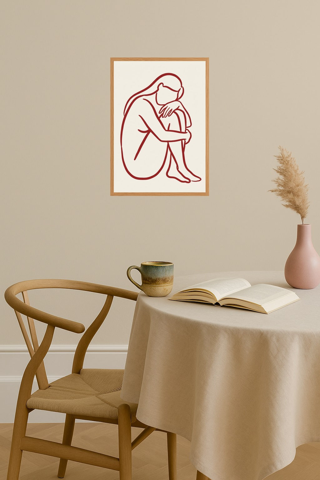 Poster mockup - Single poster in Nordic interior