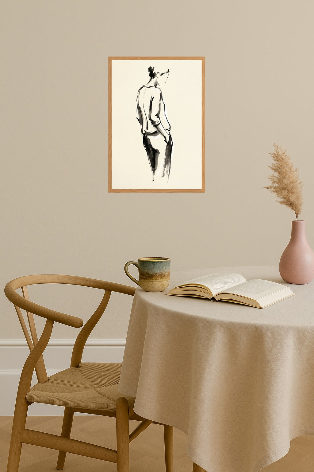 Poster mockup - Single poster in Nordic interior