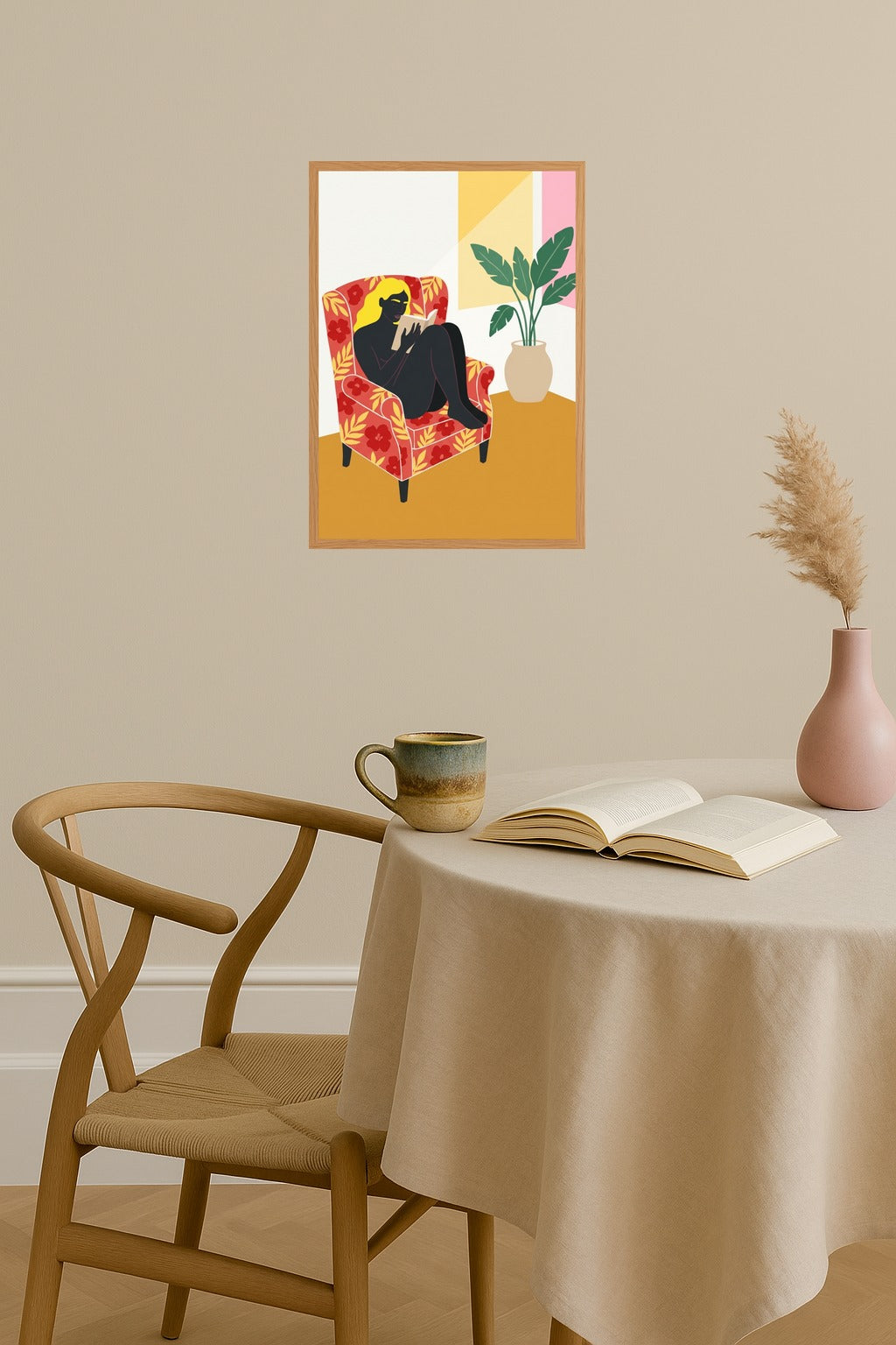 Poster mockup - Single poster in Nordic interior