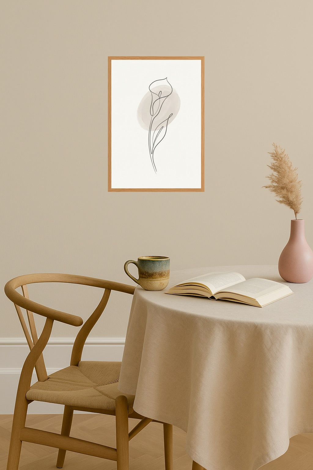 Poster mockup - Single poster in Nordic interior