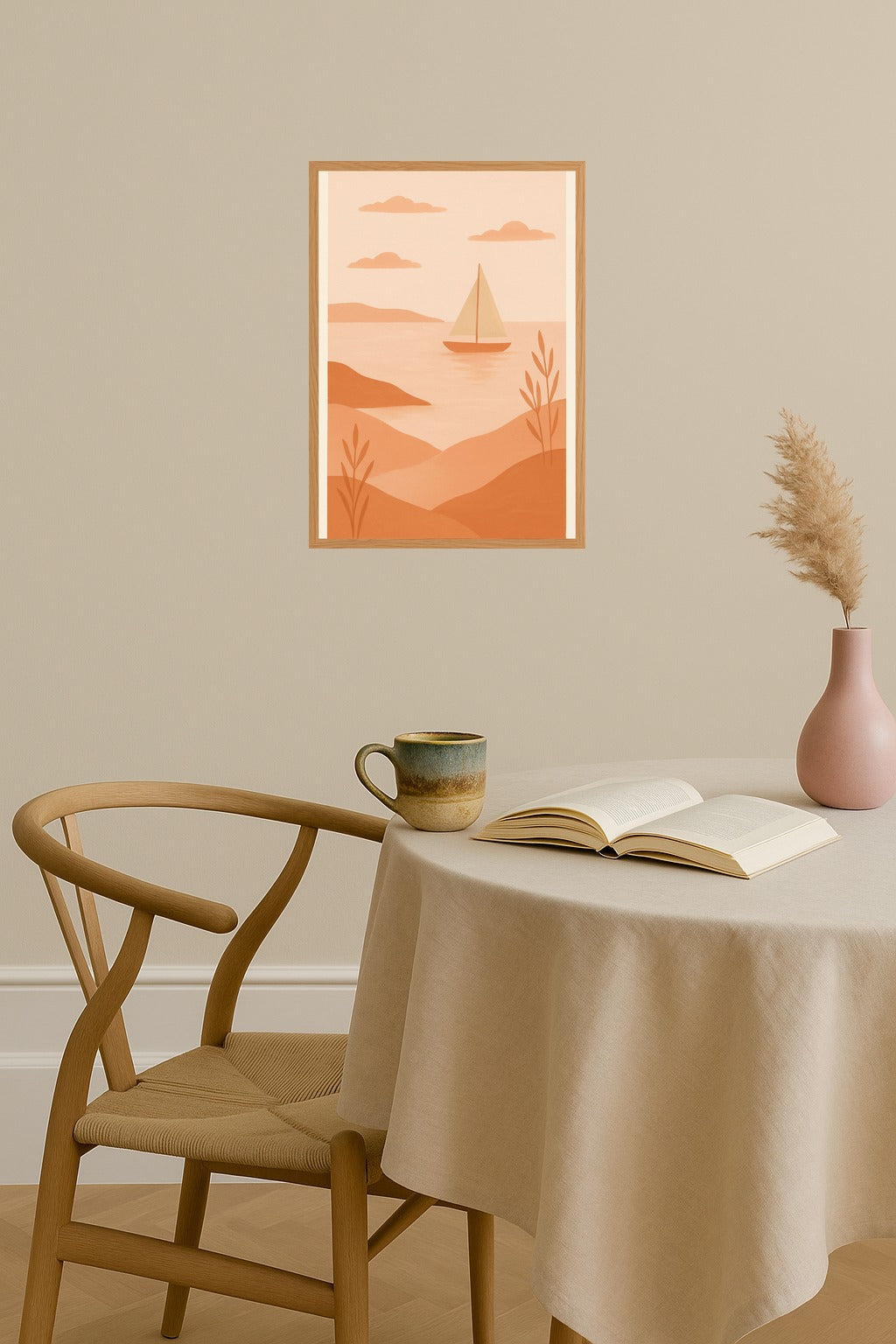 Poster mockup - Single poster in Nordic interior
