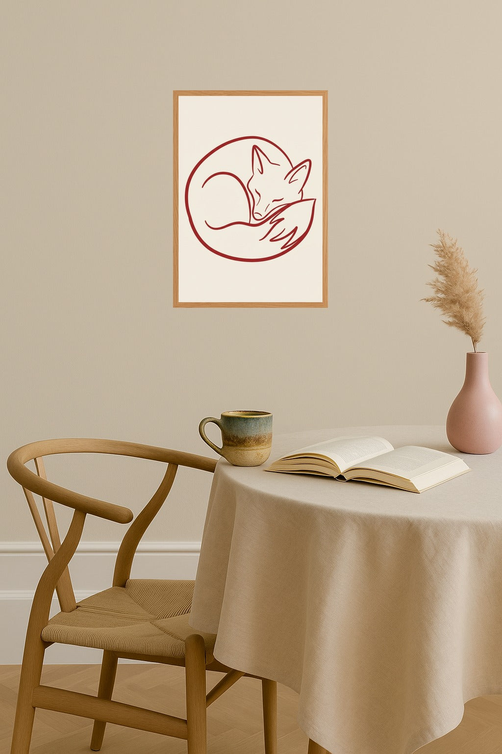 Poster mockup - Single poster in Nordic interior