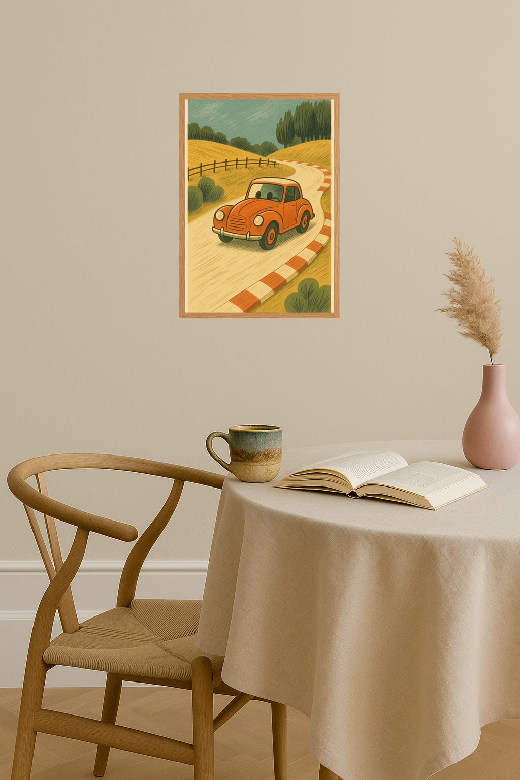 Poster mockup - Single poster in Nordic interior