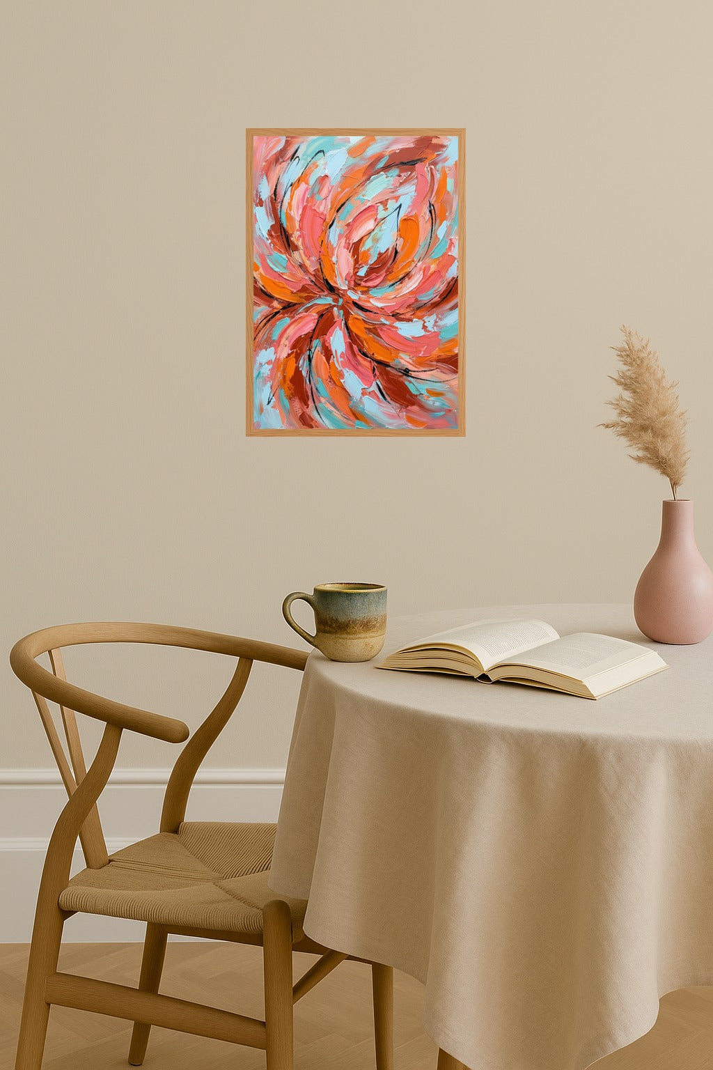 Poster mockup - Single poster in Nordic interior