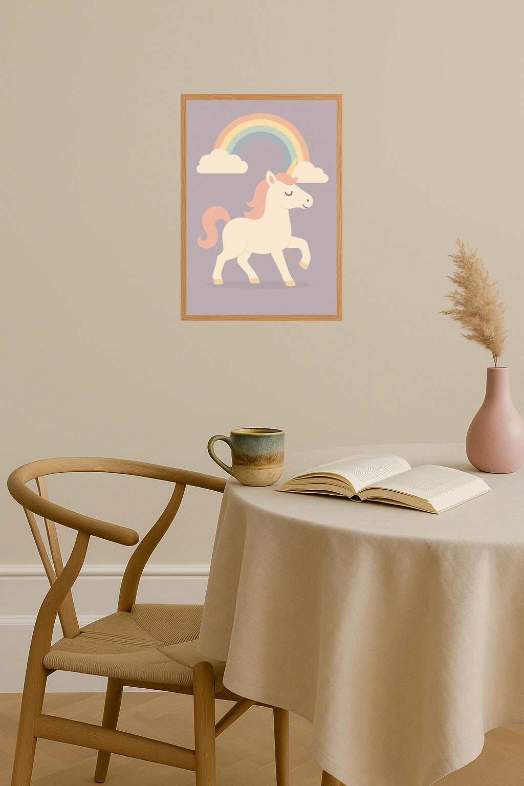 Poster mockup - Single poster in Nordic interior