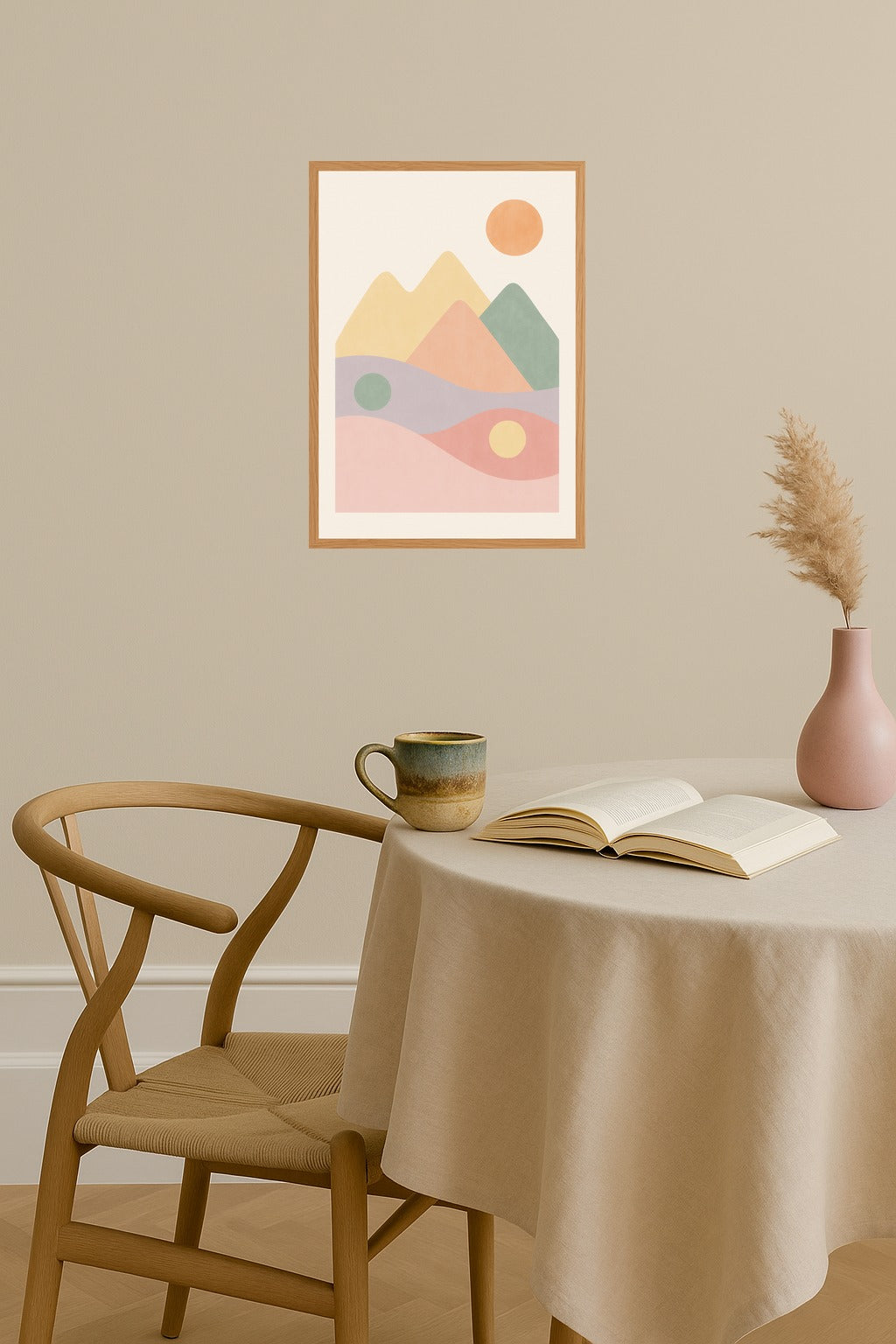 Poster mockup - Single poster in Nordic interior