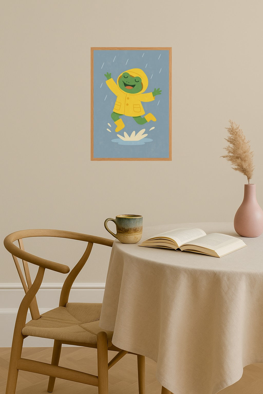 Poster mockup - Single poster in Nordic interior