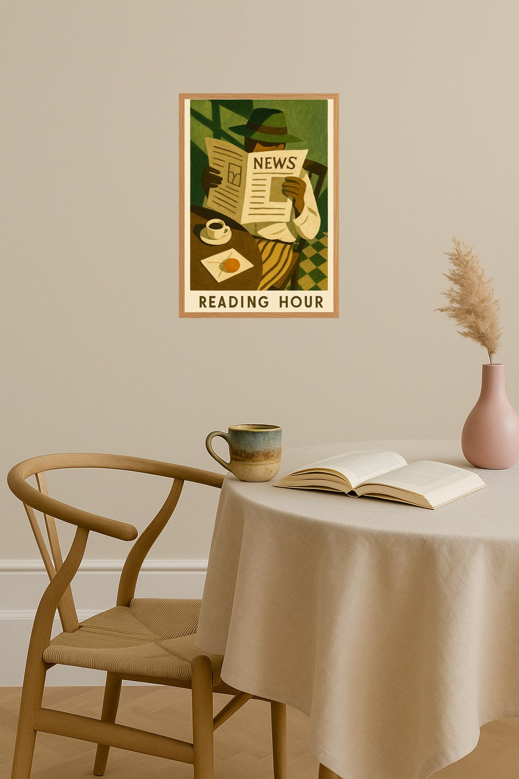 Poster mockup - Single poster in Nordic interior