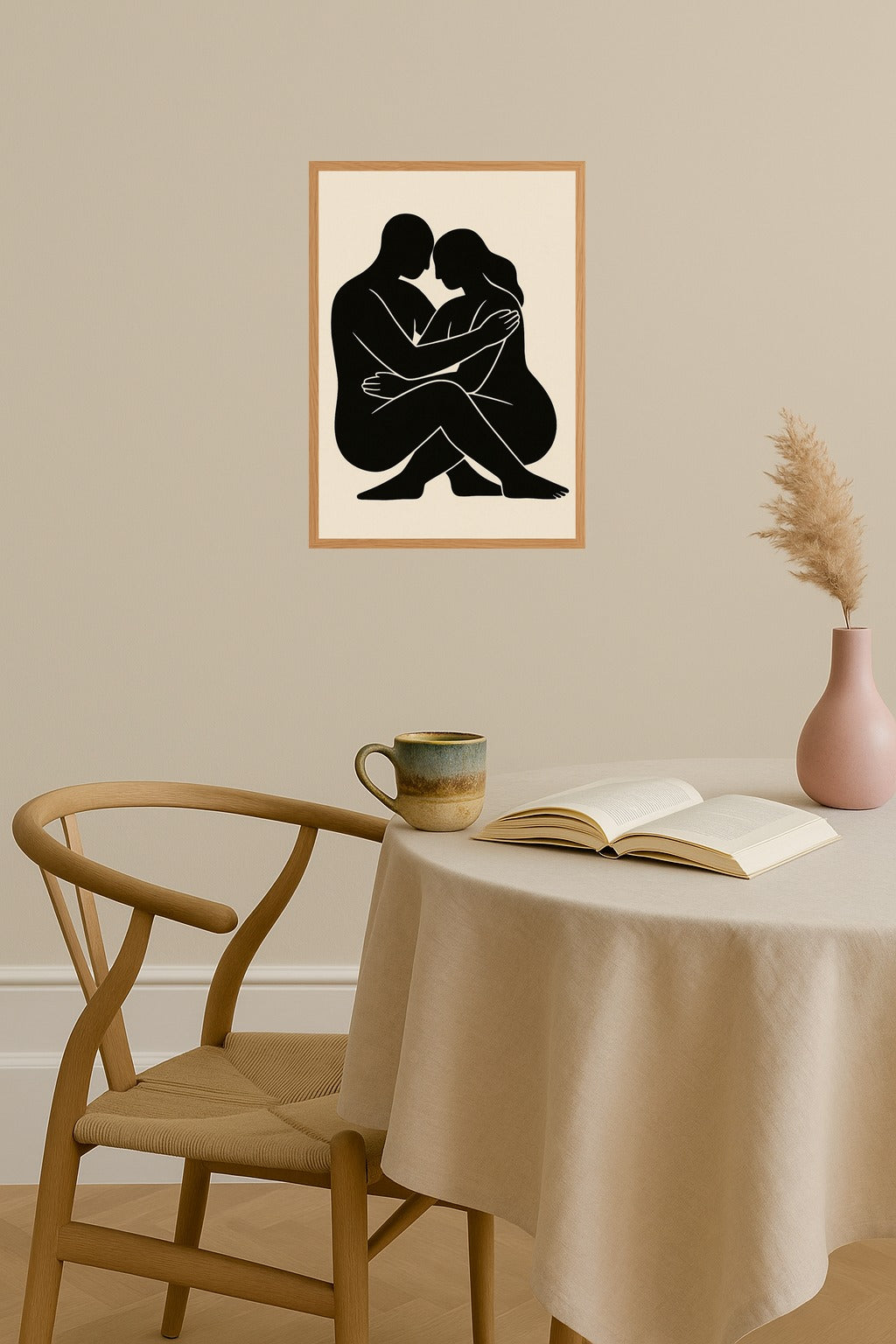 Poster mockup - Single poster in Nordic interior