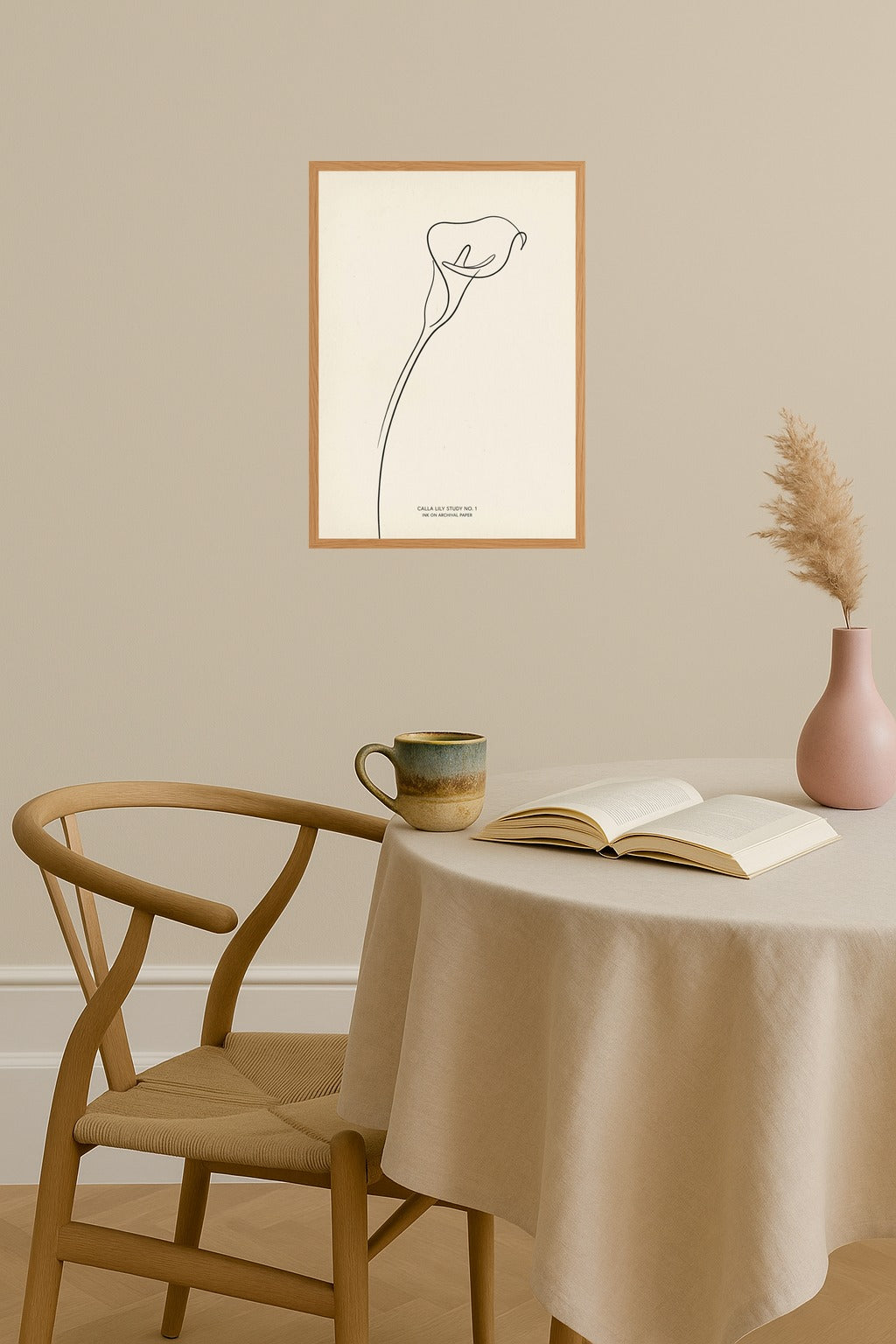 Poster mockup - Single poster in Nordic interior