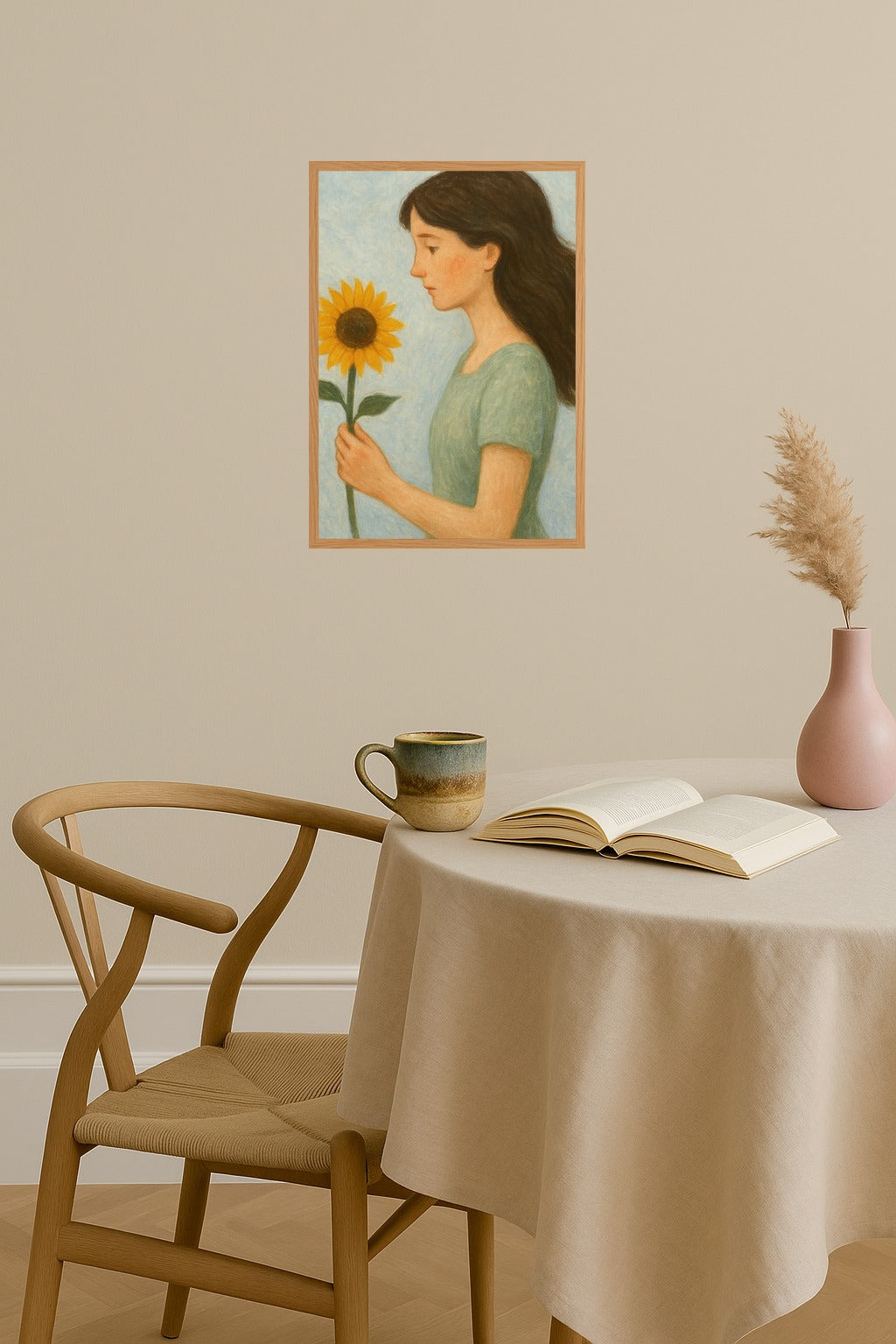 Poster mockup - Single poster in Nordic interior