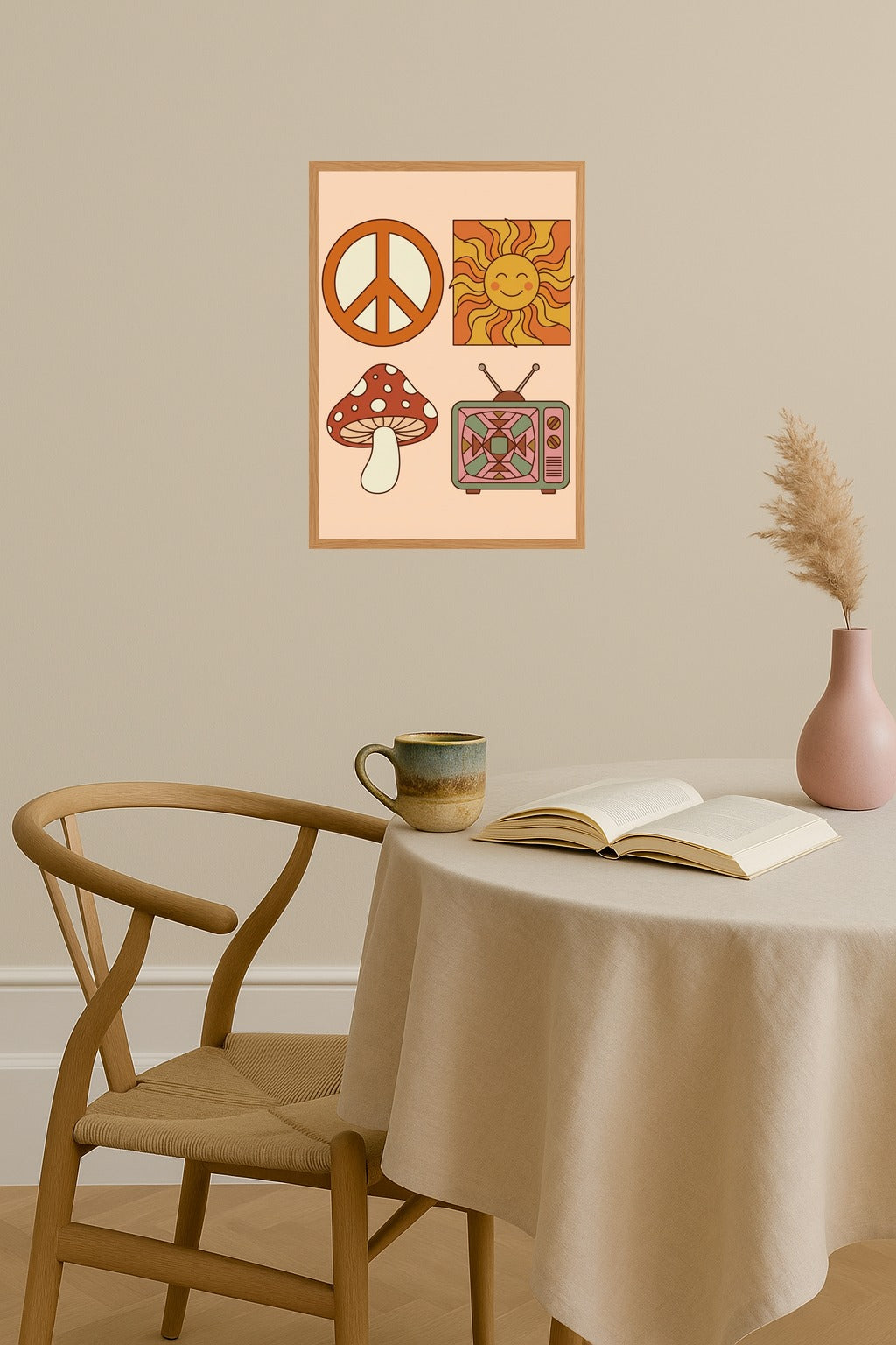 Poster mockup - Single poster in Nordic interior