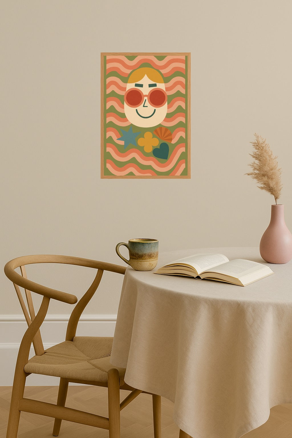 Poster mockup - Single poster in Nordic interior