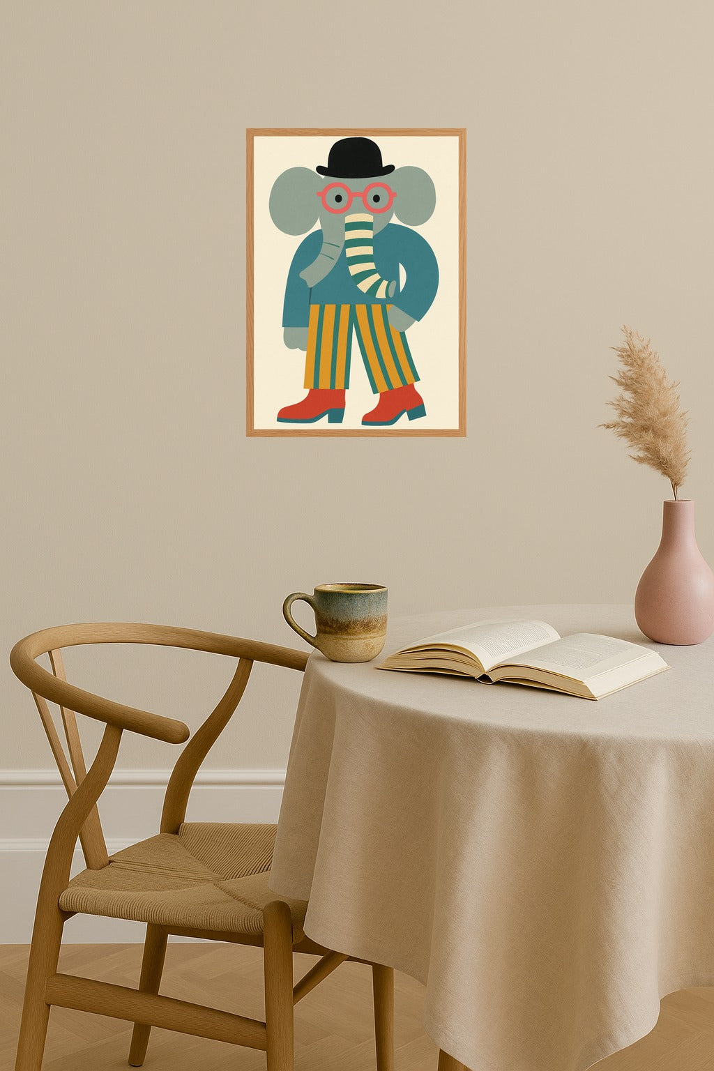 Poster mockup - Single poster in Nordic interior