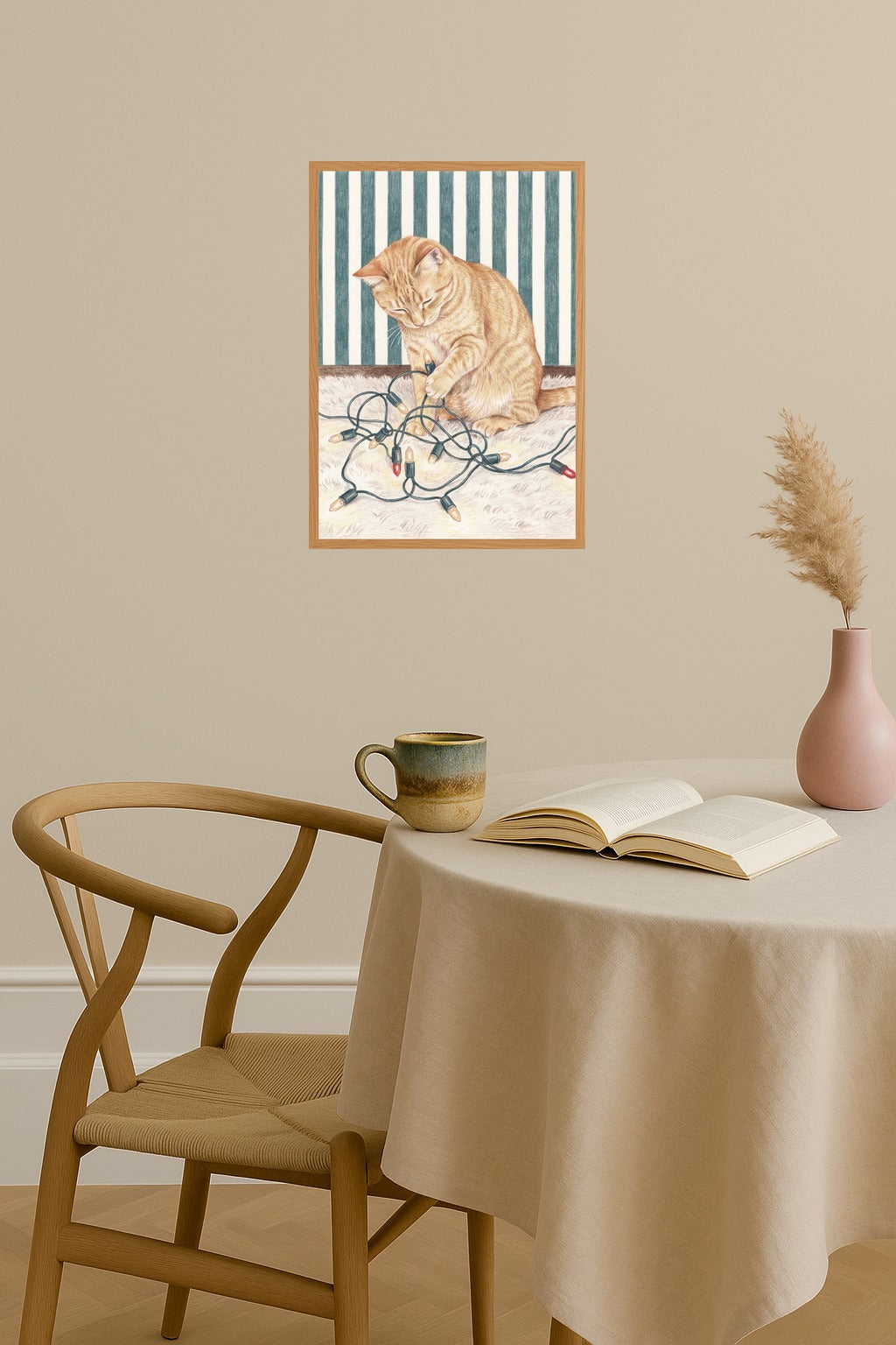 Poster mockup - Single poster in Nordic interior