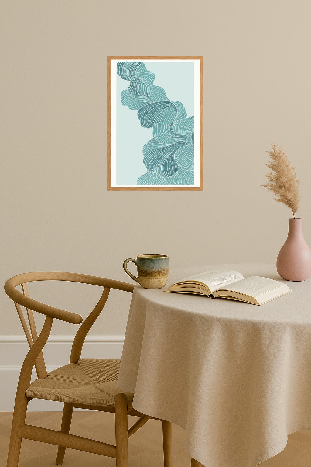 Poster mockup - Single poster in Nordic interior