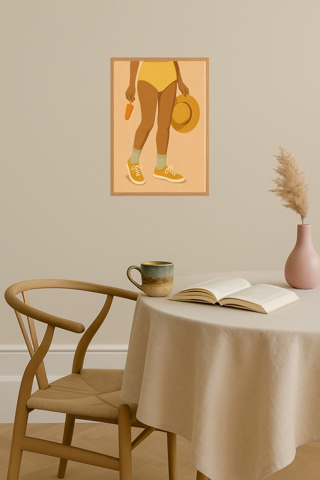 Poster mockup - Single poster in Nordic interior