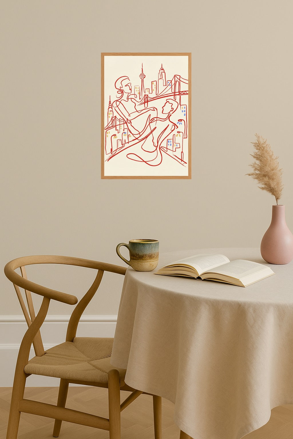 Poster mockup - Single poster in Nordic interior