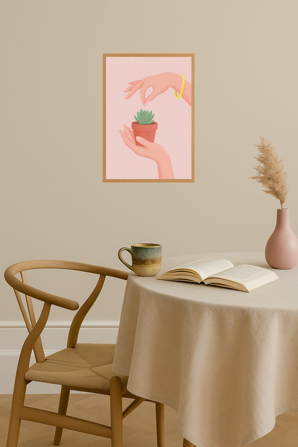 Poster mockup - Single poster in Nordic interior