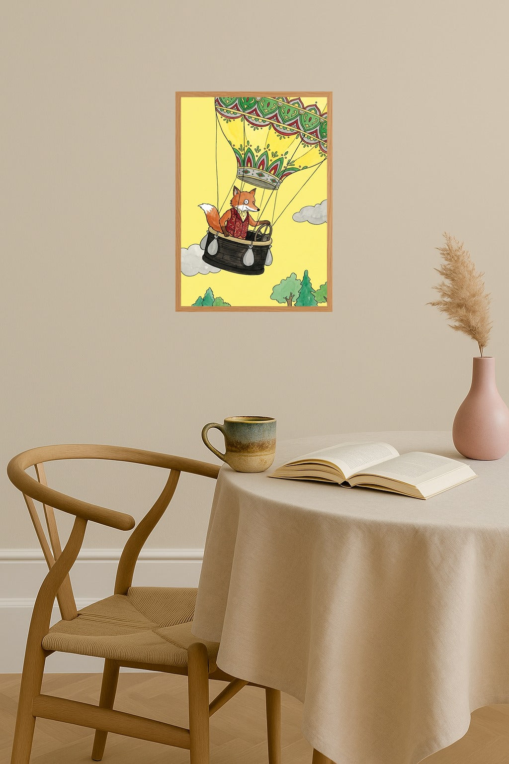 Poster mockup - Single poster in Nordic interior