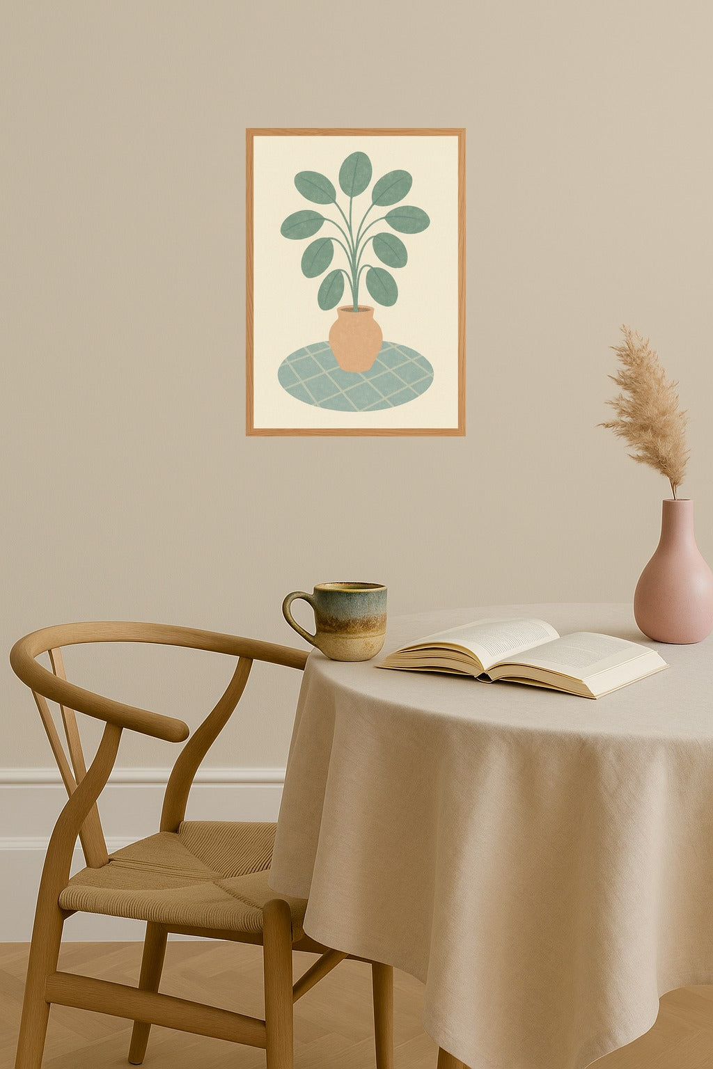 Poster mockup - Single poster in Nordic interior