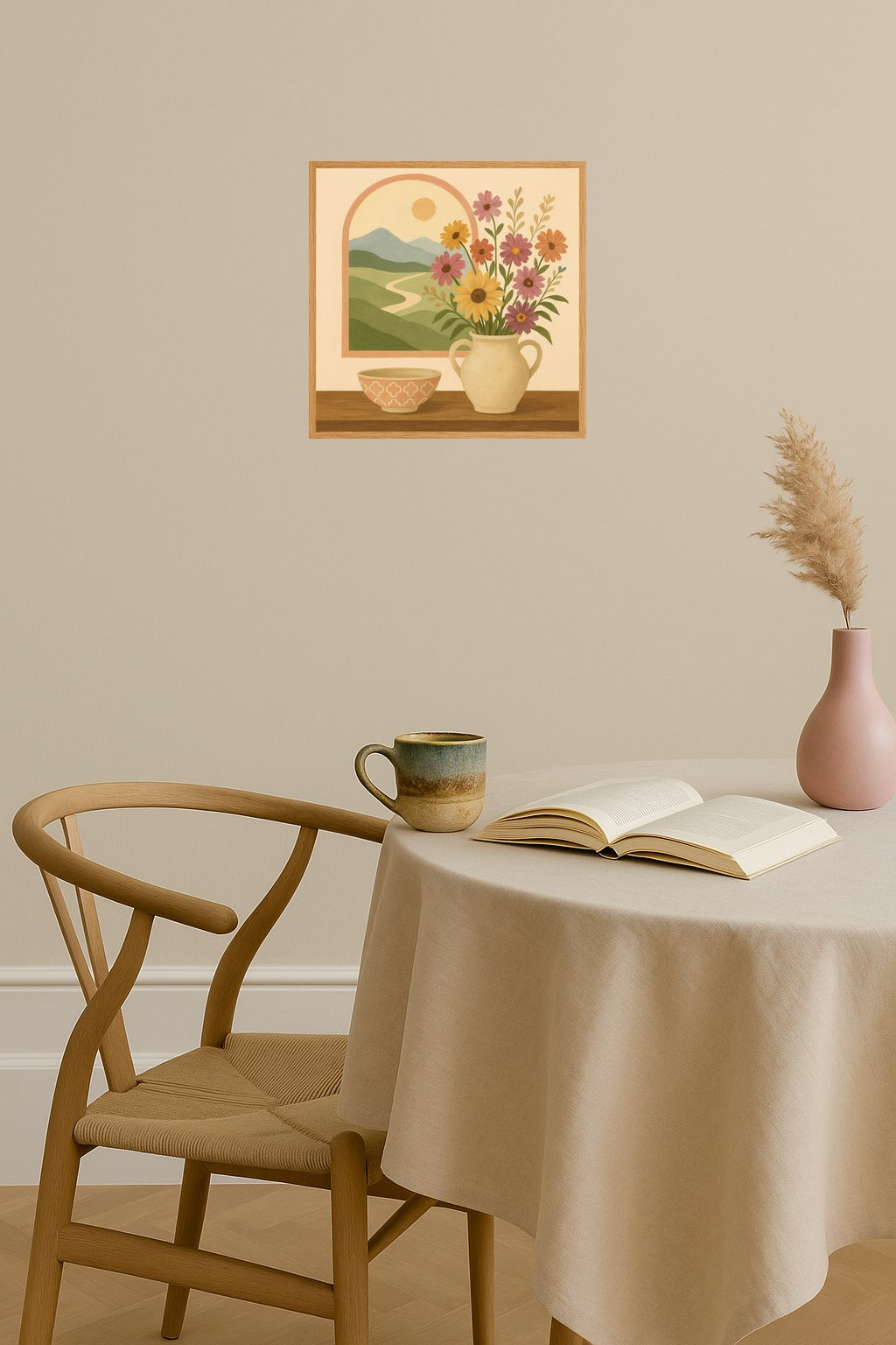 Poster mockup - Single poster in Nordic interior
