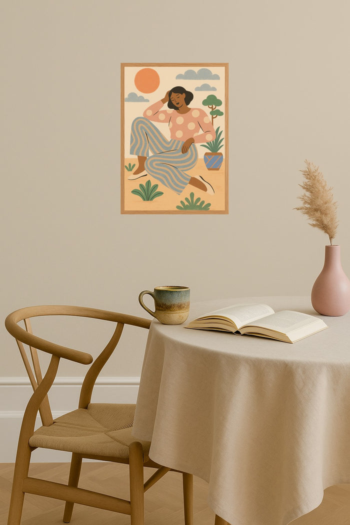 Poster mockup - Single poster in Nordic interior