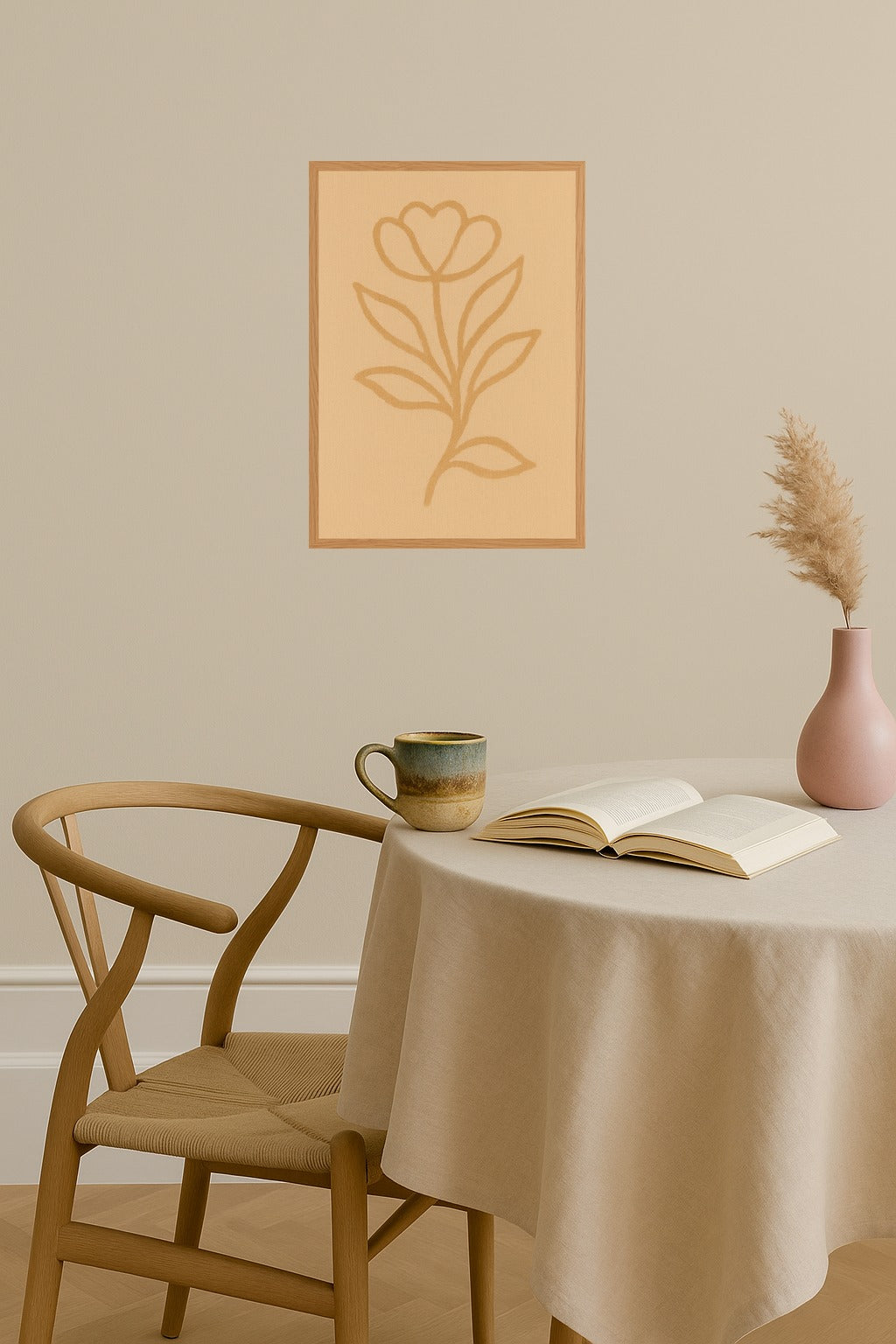 Poster mockup - Single poster in Nordic interior