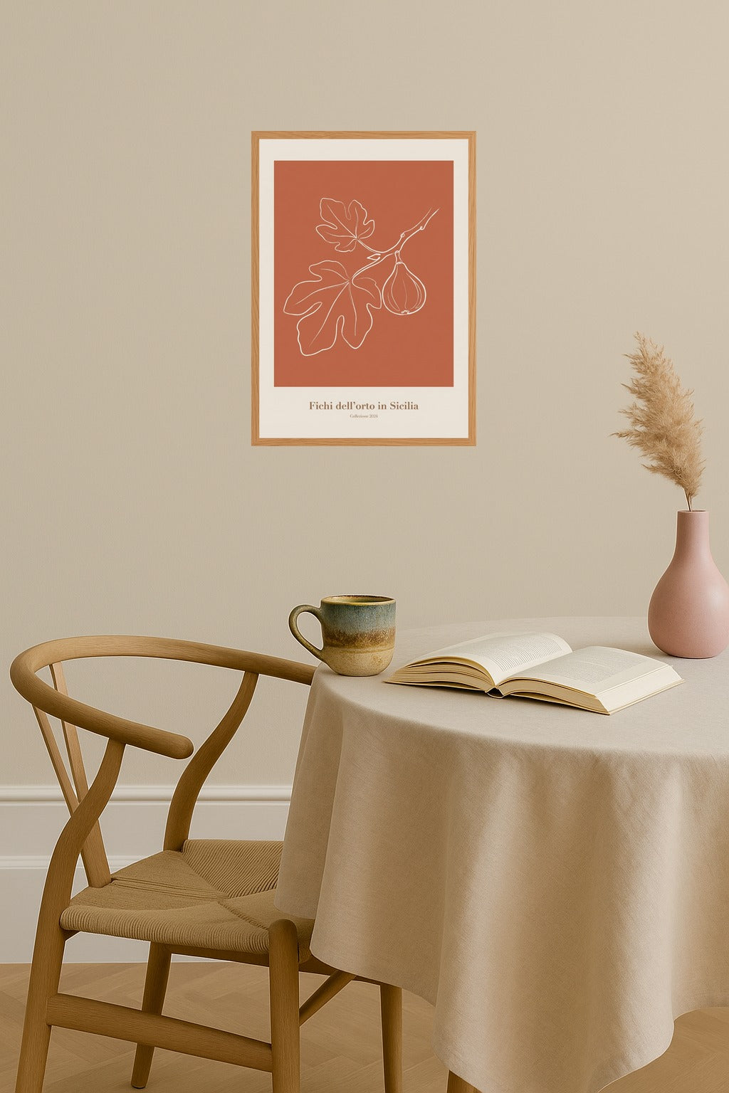 Poster mockup - Single poster in Nordic interior